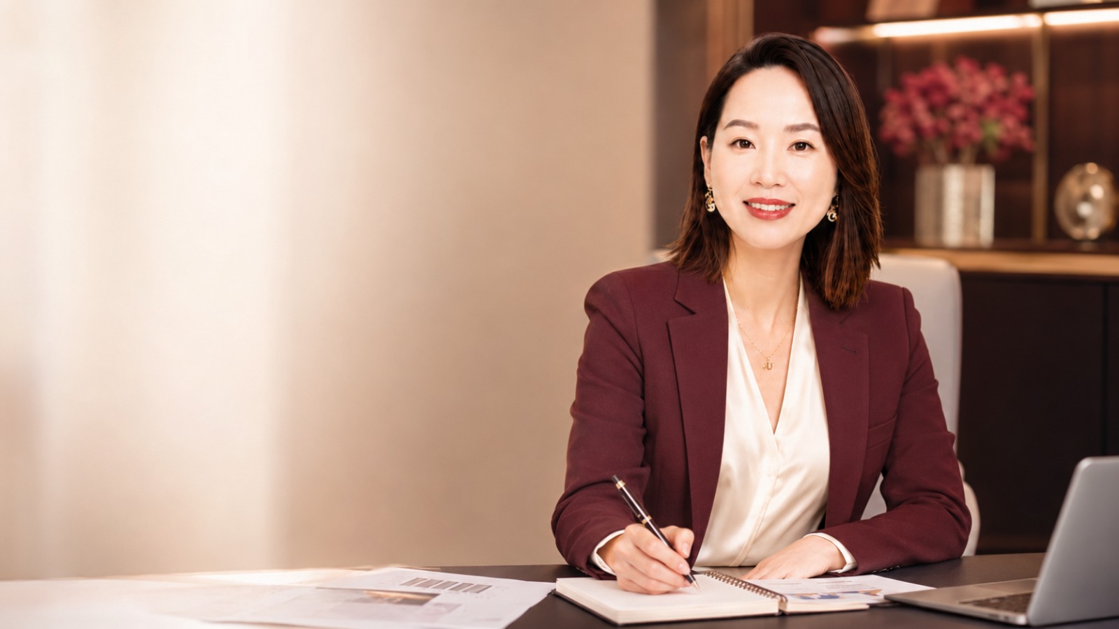 Elegant portrait and lifestyle visual for Siri Inoue